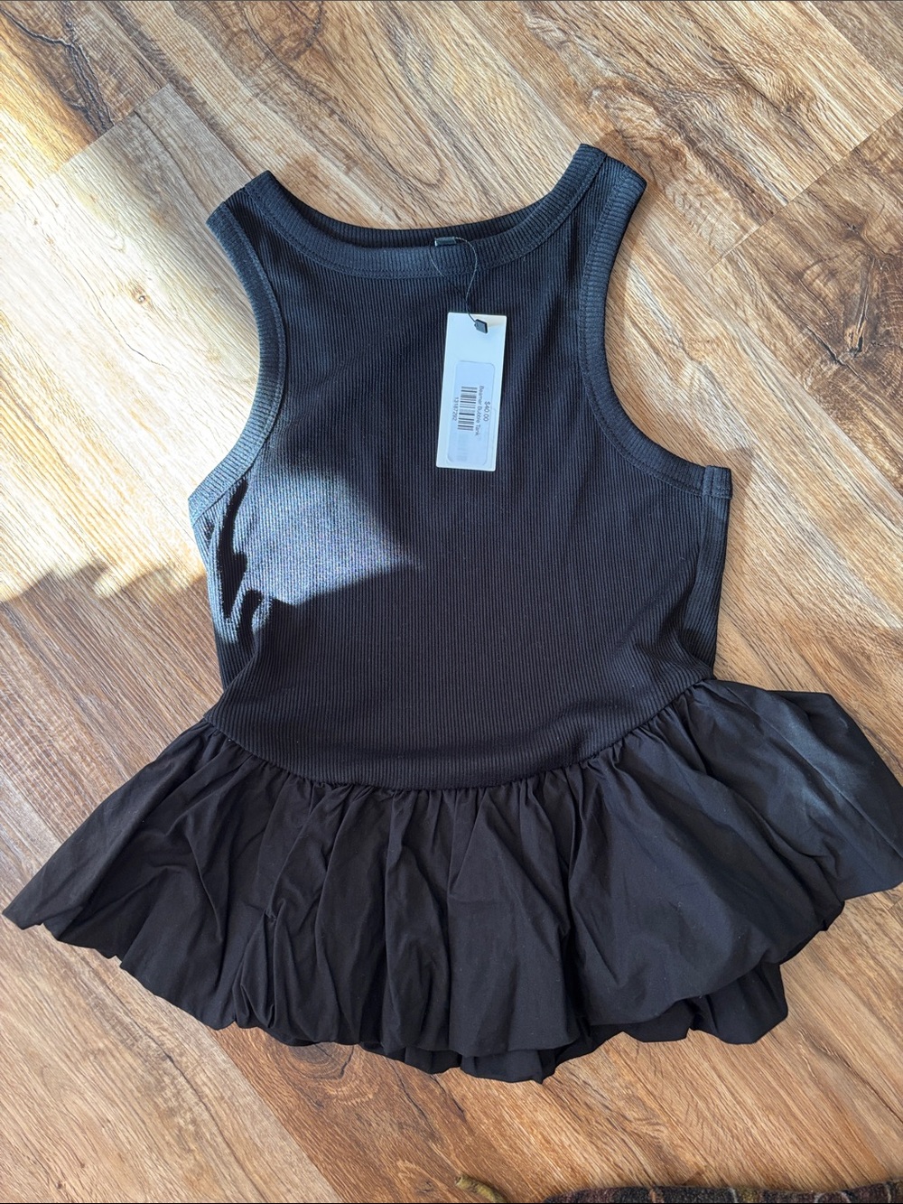 Bubble Peplum Tank